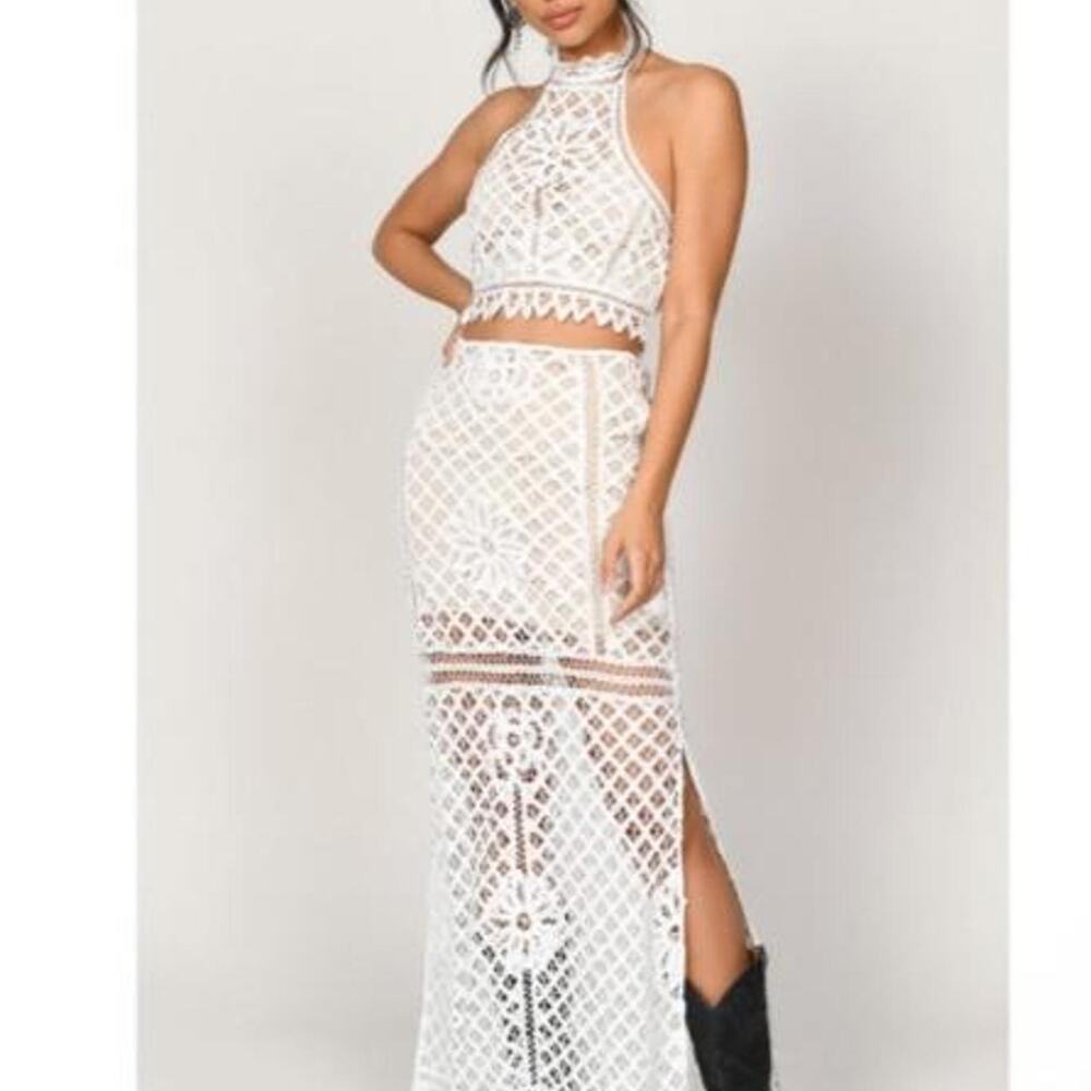 Tobi Lust For Lace white maxi skirt. Size XS/S.